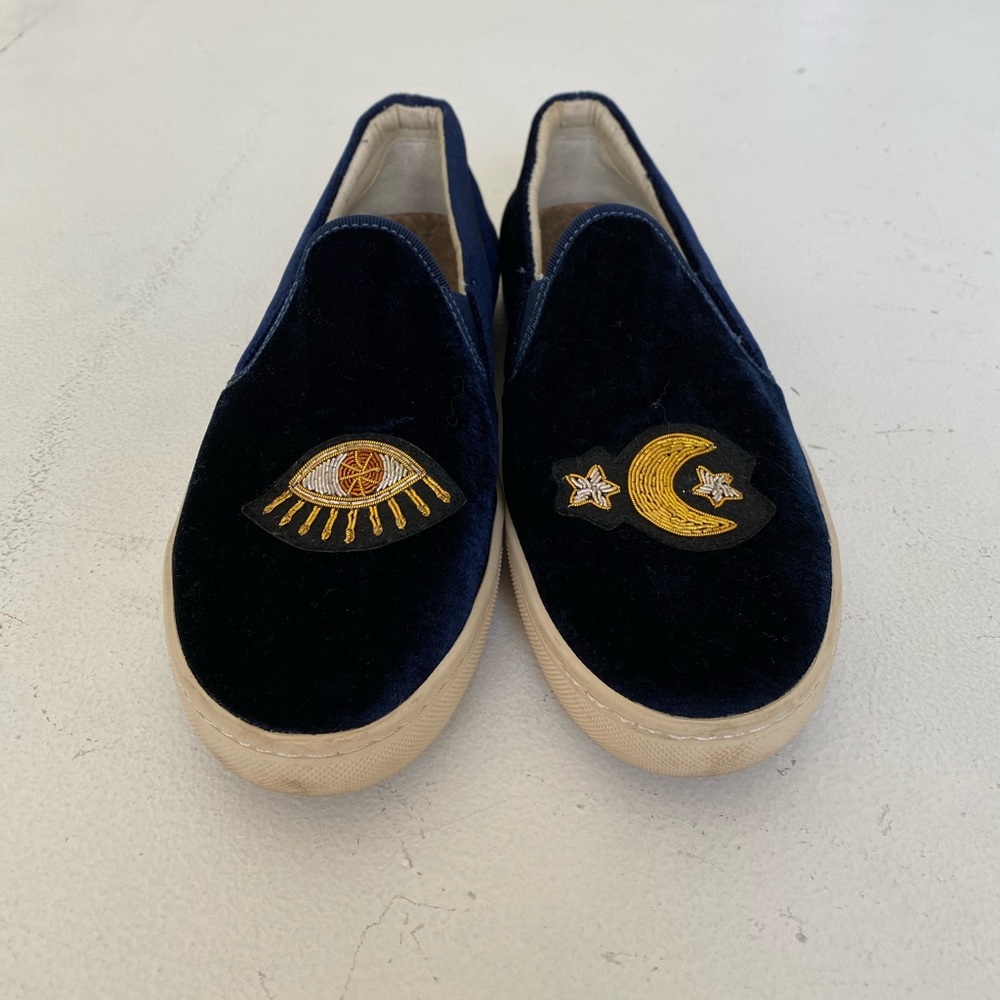 Soludos Velvet Blue Celestial Smoking Sneaker